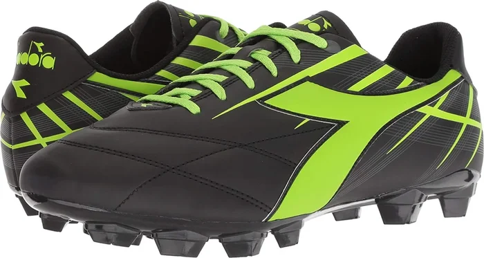 New Diadora Forte MD LPU Women’s 10 Soccer Molded Cleats Black/Lime