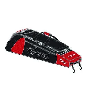 New Diamond Edge Wheeled Bat Bag Baseball Red/Black Size: 36″L x 10″W x 12″H.