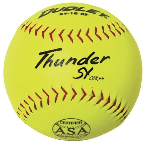 New Dudley ASA Thunder SY Slow Pitch Synthetic Soft Ball 11″ Yellow/Red 11 Balls