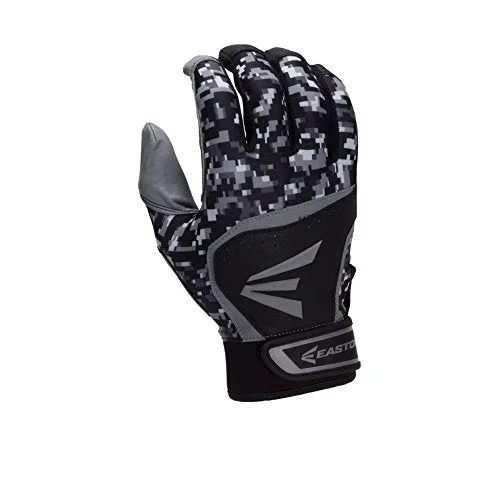 New Easton Adult HS7 Batting Gloves Black/Silver/Camo Medium