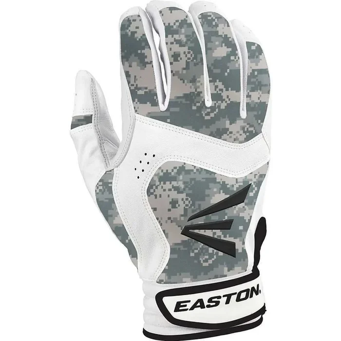 New Easton Adult Stealth Core Digicamo Batting Gloves Black/White/Camo Medium