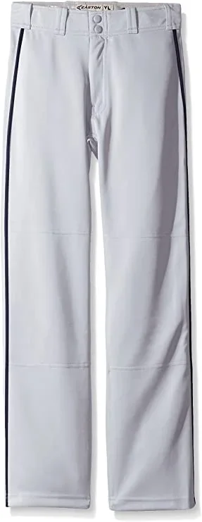 New Easton Baseball Mako 2 Pant Youth Small Grey/Navy Piping