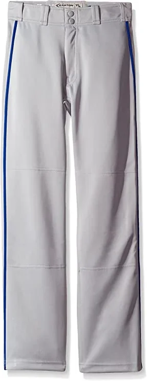 New Easton Baseball Mako 2 Pant Youth X-Large Grey/Royal Piping