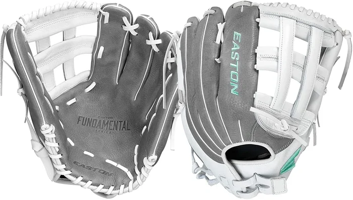 New Easton Fundamental Series 13″ FMFP13 Fastpitch Softball Glove RHT Gry/Wht