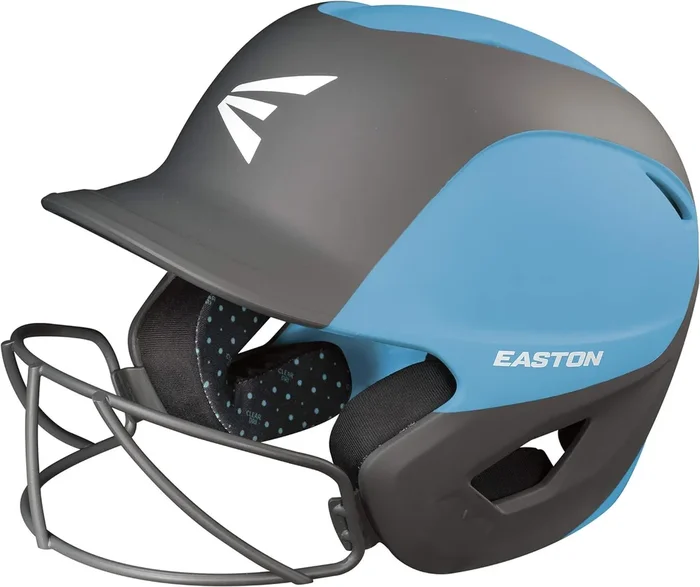 New Easton | GHOST Softball Batting Helmet | Two-Tone Matt Carolina Blue/Charcoal | Medium/Large