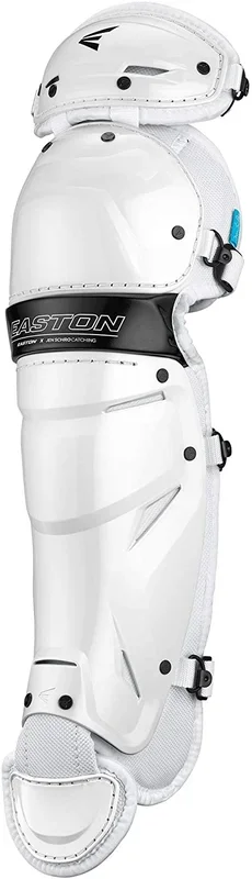 New Easton Jen Schro The Very Best Female Catcher Leg Guards Large White/Black