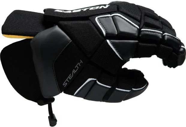 New Easton Stealth Lacrosse Glove 13 Inch Black/White AX Suede 13″