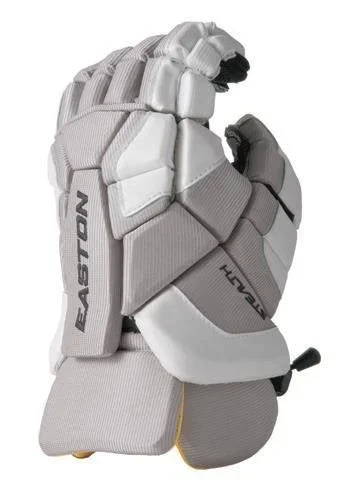New Easton Stealth Lacrosse Glove 13 Inch Silver/White AX Suede