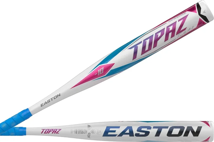 New Easton USA USSSA -10 Topaz Fastpitch Bat FP22TPZ 30/20 White/Blue