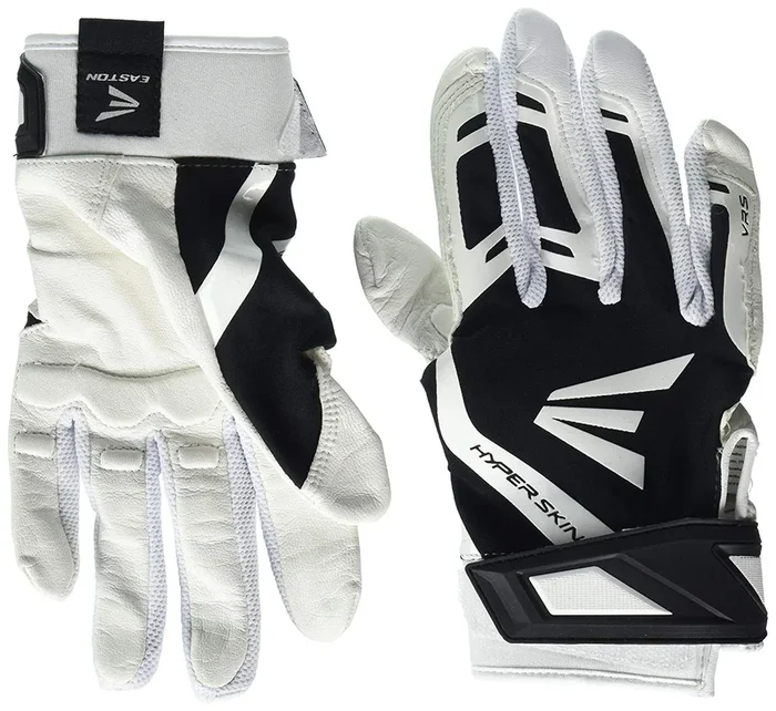 New Easton Women’s Zf7 VRS Hyperskin Fastpitch Batting Gloves Black/White Small
