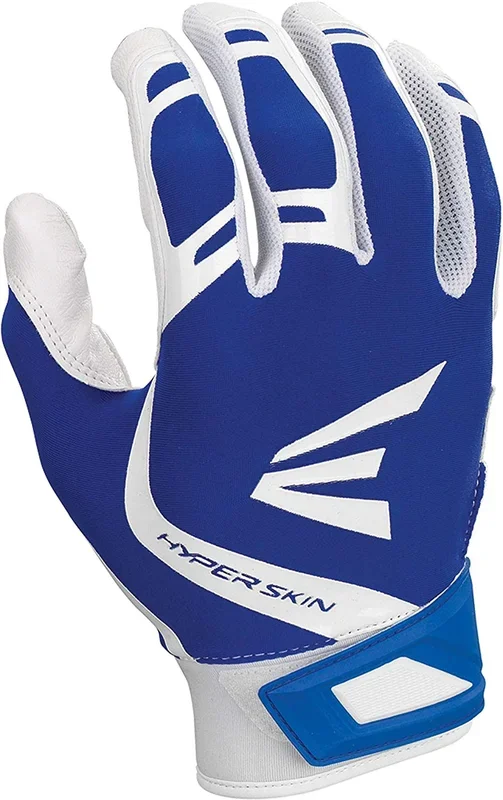New Easton Women’s Zf7 VRS Hyperskin Fastpitch Batting Gloves Royal/White Large