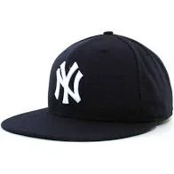 New Era New York Yankees MLB Authentic Collection 59FIFTY Fitted Cap 7 In Blk/Wh