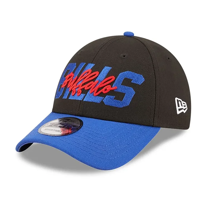 New Era NFL Buffalo Bills Draft 9FORTY Adjustable Hat – Black/Royal