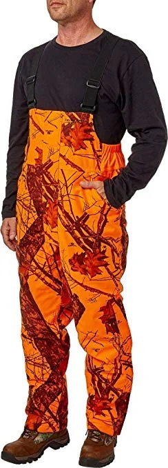 New Field & Stream Mn X-Lrg True Pursuit Insulated Hunting Bib Mossy Oak Blaze