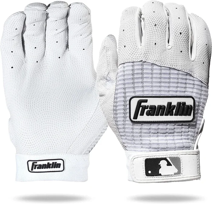 New Franklin Sports MLB Pro Classic Baseball Batting Gloves Adult X-Large White