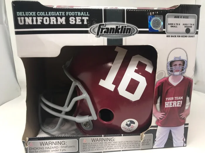New Franklin Sports NCAA Kids Football Uniform Set Alabama Crimson Tide Red/White