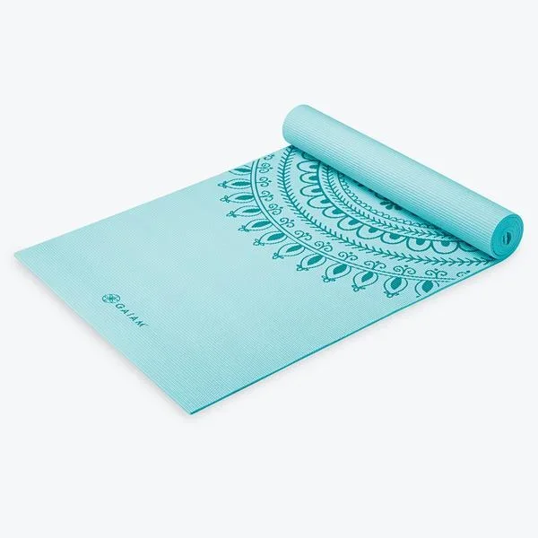 New Gaiam Premium Marrakesh Yoga Mat (6MM) Teal