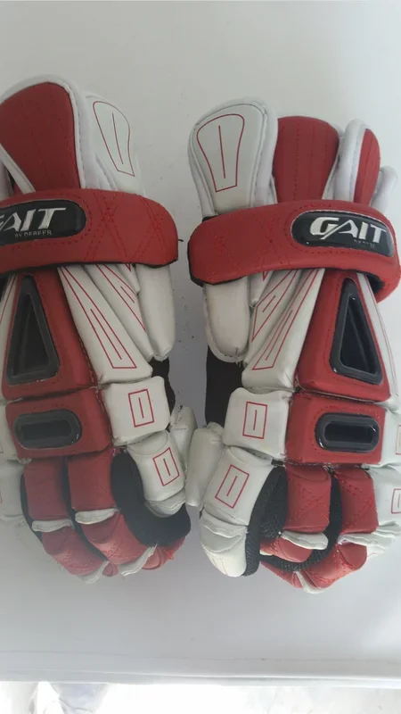 New Gait D42651 Recon Red/White Lacrosse Gloves 12″ Medium