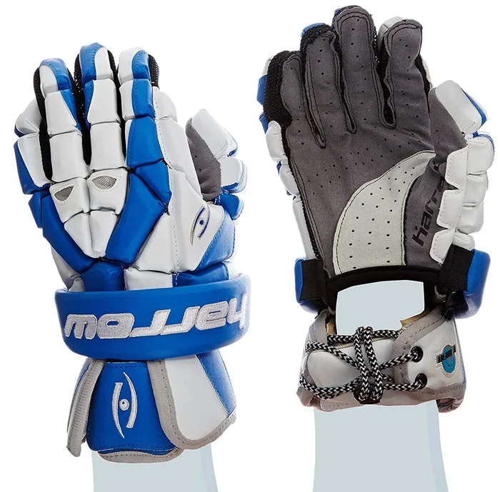 New Harrow Torrent HD Men’s Lacrosse Glove, 13. 5-Inch, Blue/White