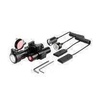 New iProtec 120 Lumen Rail-Mounted Firearm Light with Red Laser Black
