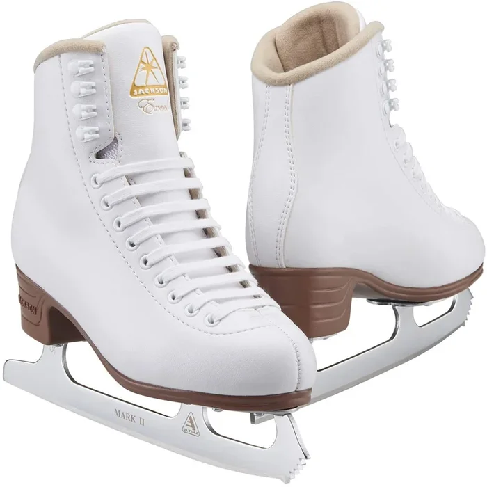 New Jackson Ultima Girl’s Sz 1.5 Excel Synthetic Lining Ice Skates White
