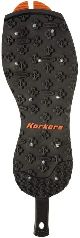 New Korkers OmniTrax v3.0 14 Interchangeable Sole Studded Kling On Black/Orange