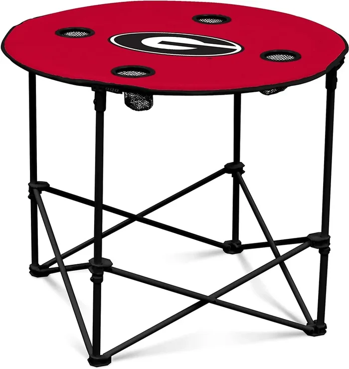 New Logo Brands Officially Licensed NCAA Unisex Georgia Round Table Red/Black