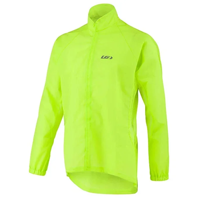 New Louis Garneau Clean Imper Bike Jacket Bright Yellow Medium Transparent