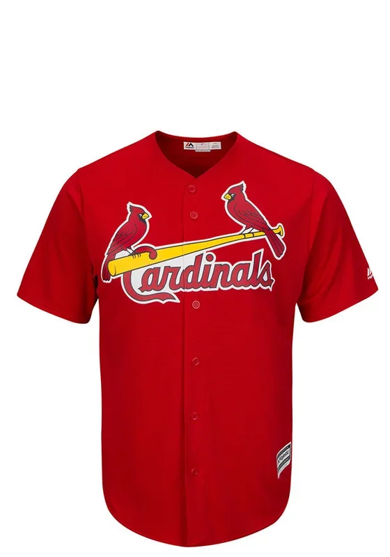 New Majestic Boy’s Small St. Louis Cardinals Alternate Cool Base Jersey Red