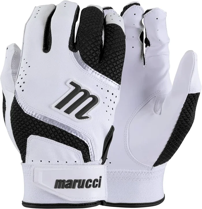 New MARUCCI 2021 Code Adult Batting Glove Small White/Black