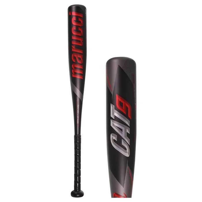 New Marucci CAT 9 -10 Junior Big Barrel Baseball Bat Black/Red