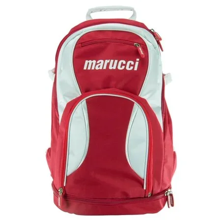 New Marucci Verse Baseball Batpack Red/White Durable Back Pack