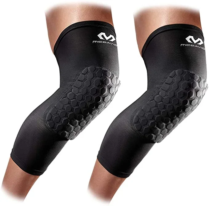 New McDavid Hex Protective Knee Pads Compression Sleeve Adult XL Black/White