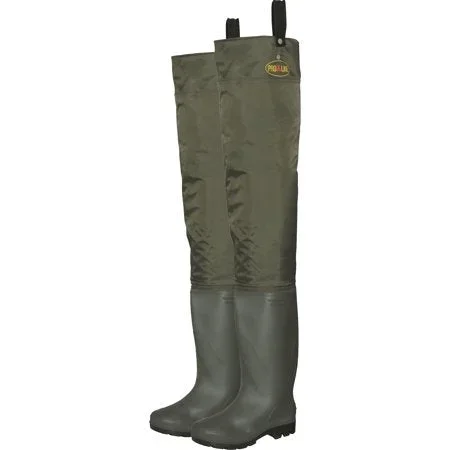New Mens Pro Line PVC Hip Boot Cross Creek Waders Olive Green Size 8 M