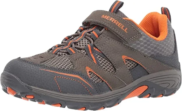 New Merrell Unisex-Child Trail Chaser Sneaker Boy’s Size 4 Gray/Orange
