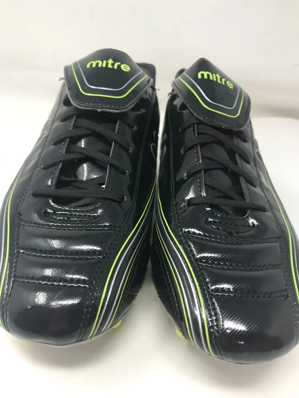 New Mitre Vahala II Soccer Cleat Adult Size 13 Black/Green/Silver
