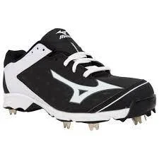 New Mizuno 9 Spike Adv. Swagger 2 Low Size Mens 9.5 Baseball Cleat Metal Blk/White