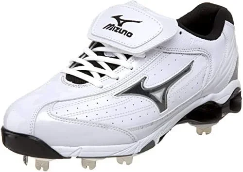 New Mizuno 9 Spike Classic Low G5 LC 320357 Baseball Cleats Mens 9 White/Black