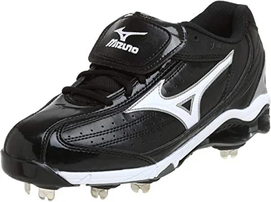 New Mizuno 9 Spike Classic Low G5 Mens 8 Baseball Cleats Black/White 320322