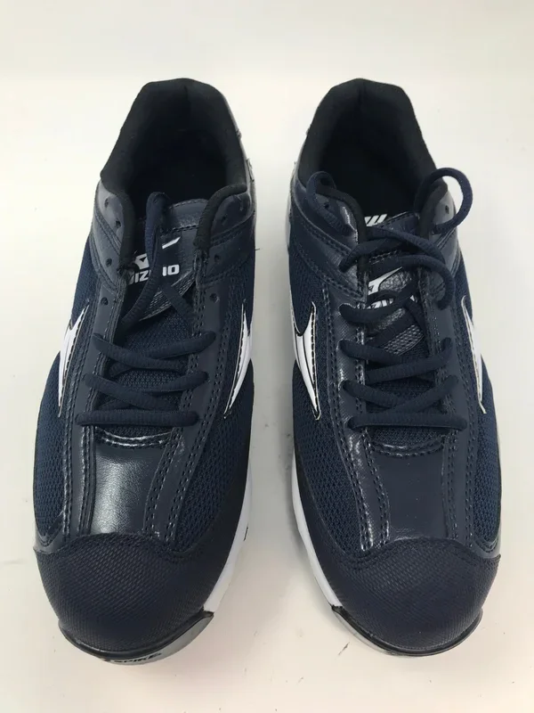 New Mizuno 9-Spike Swift Wmn 10 Low Metal Fastpitch Softball Cleat Navy/White