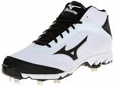 New Mizuno 9 Spike Vapor Elite 7 Mid 320442 mens 11.5 White/Black Metal cleats