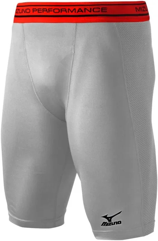 New Mizuno Adult Elite Padded Sliding Shorts Gray/Red Large