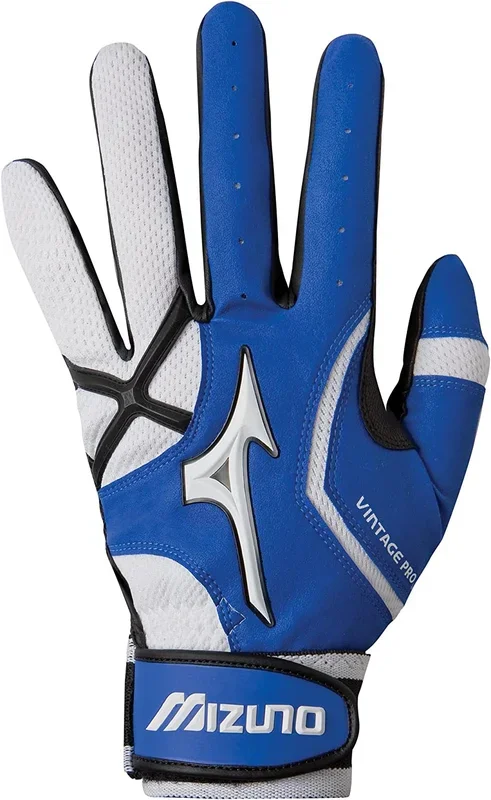 New Mizuno Adult Vintage Pro G3 Batting Gloves Pair Royal/White/Black