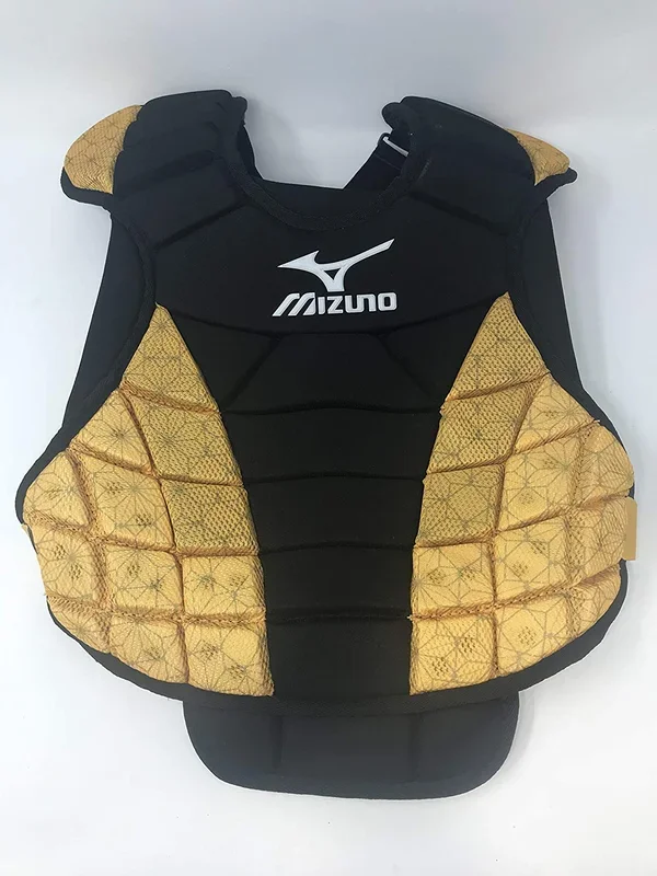 New Mizuno Catcher Chest Protector 380255 15″ Black/Yellow Samurai Adult BB