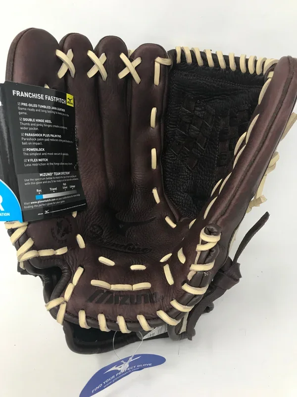 New Mizuno Franchise Fastpitch Glove 1200 12 Fielding Glove Brown/White LHT