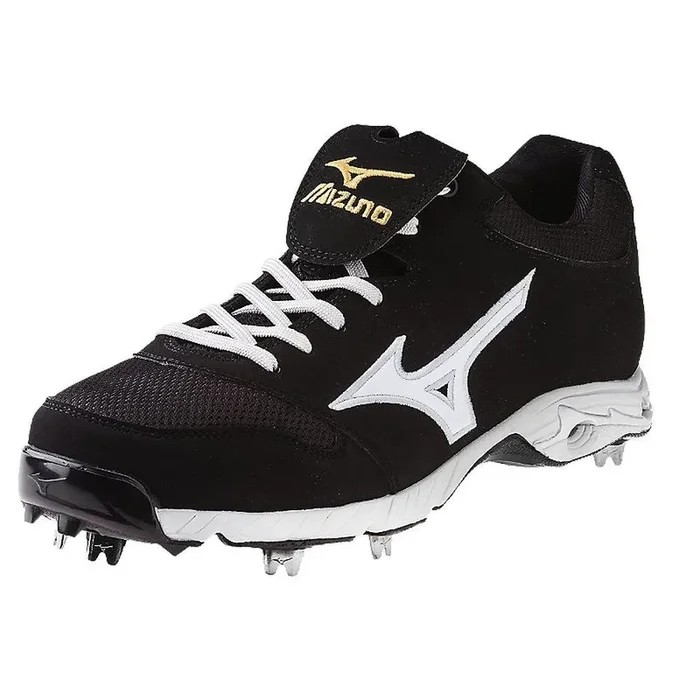 New Mizuno Men’s Advanced Pro Elite 14 Baseball Metal Cleats Black/White