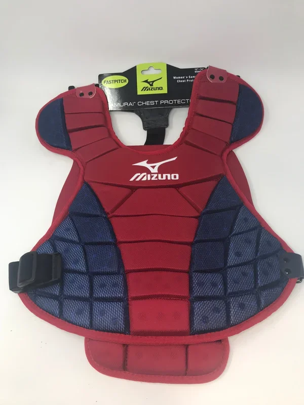 New Mizuno Samurai Women 13 In Fastpitch Softball Chest Protectors Red/Blue