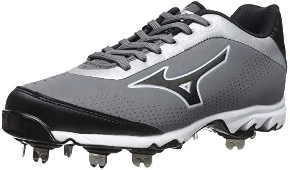 New Mizuno Vapor Elite 7 Size Mens 10.5 Baseball Metal Cleats Grey/Black/White