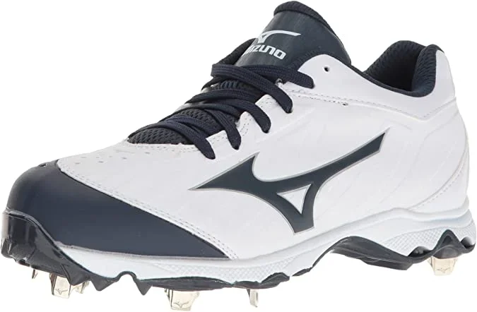 New Mizuno Women’s 9-Spike Advanced Sweep 3 Metal Softball Cleats 7.5 Wht/Nvy