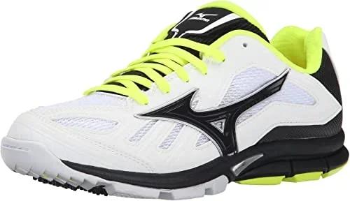 New Mizuno Women’s Players Training Shoe Molded Softball Cleats Sz 7 Wht/Blk